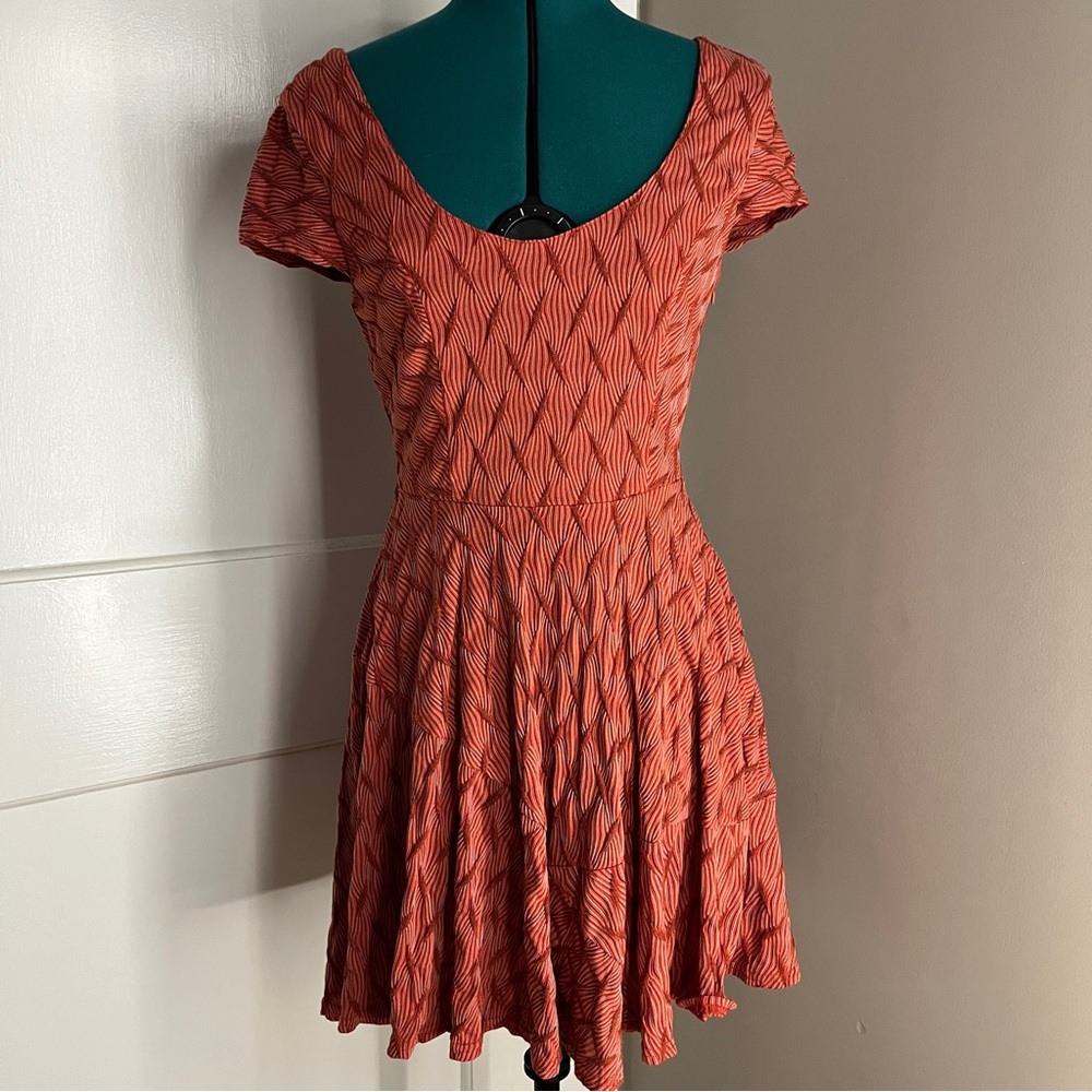 Bar III Orange Skater Dress